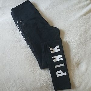 High waisted black leggings from Pink